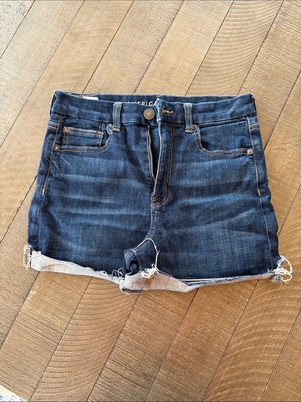 American Eagle Dark Wash Denim Cutoff Shorts
